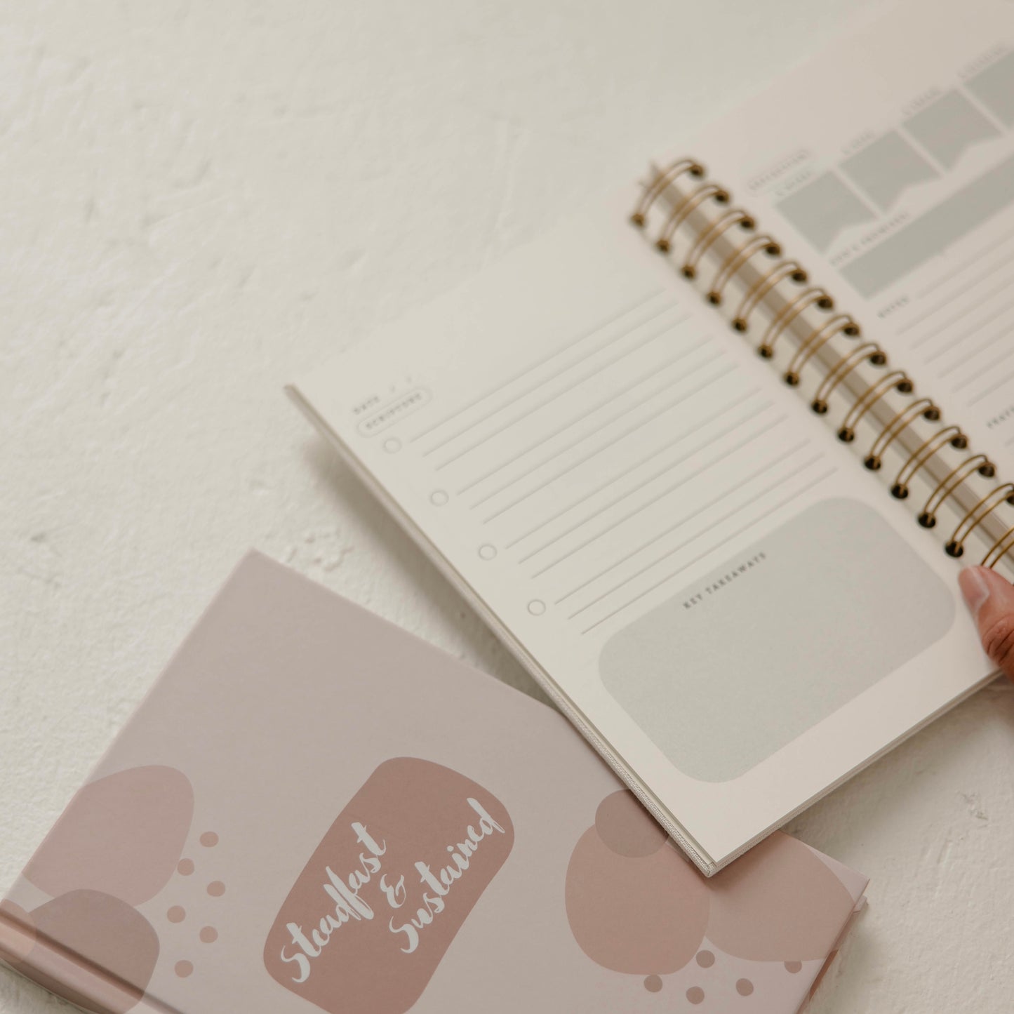 Bible Notes & Reflection Journal - White Linen Spiral - SLIGHTLY IMPERFECT