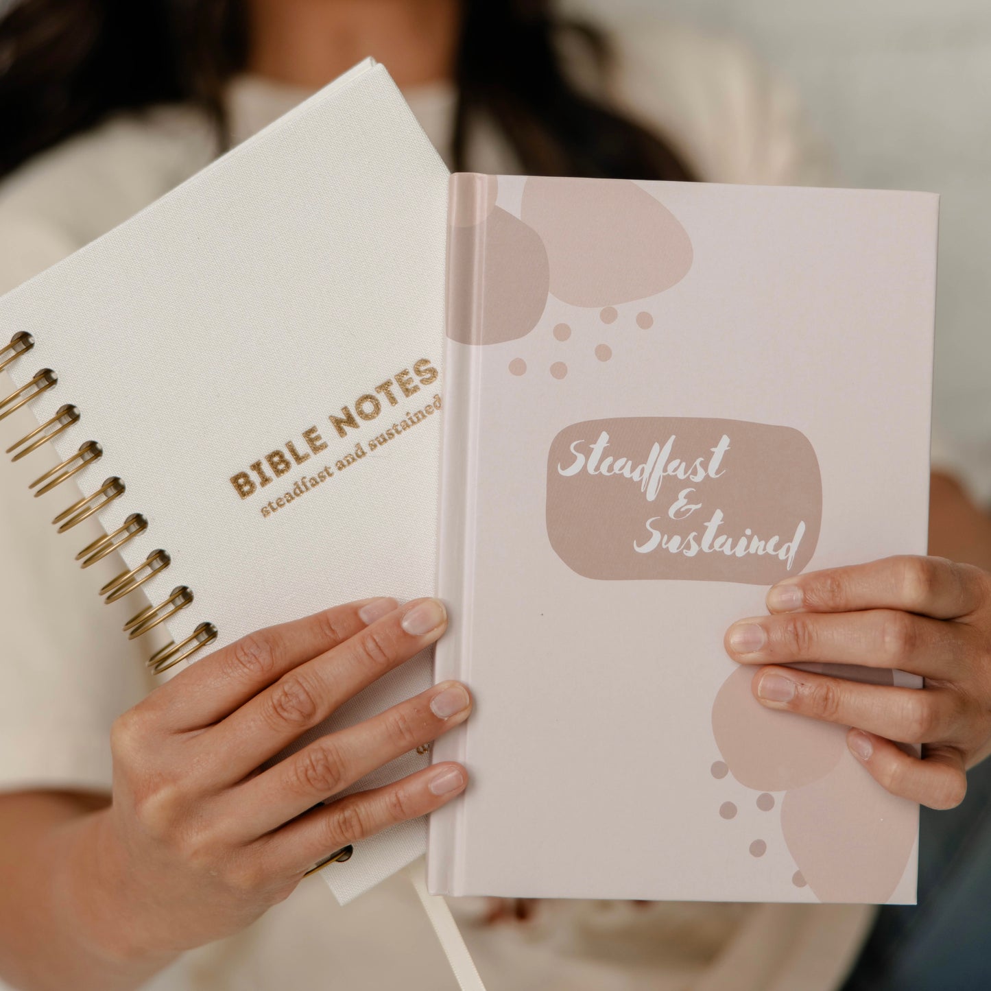 Bible Notes & Reflection Journal - White Linen Spiral - SLIGHTLY IMPERFECT