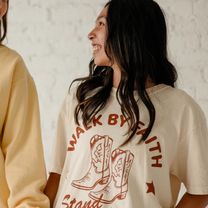 Walk by Faith, Stand in Grace Tee