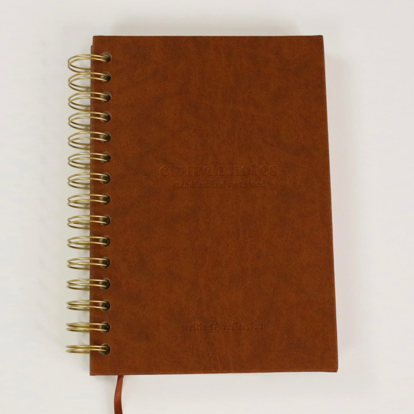 Church Notes Journal - EXTRA MARGIN SPACE Edition - Brown Faux Leather