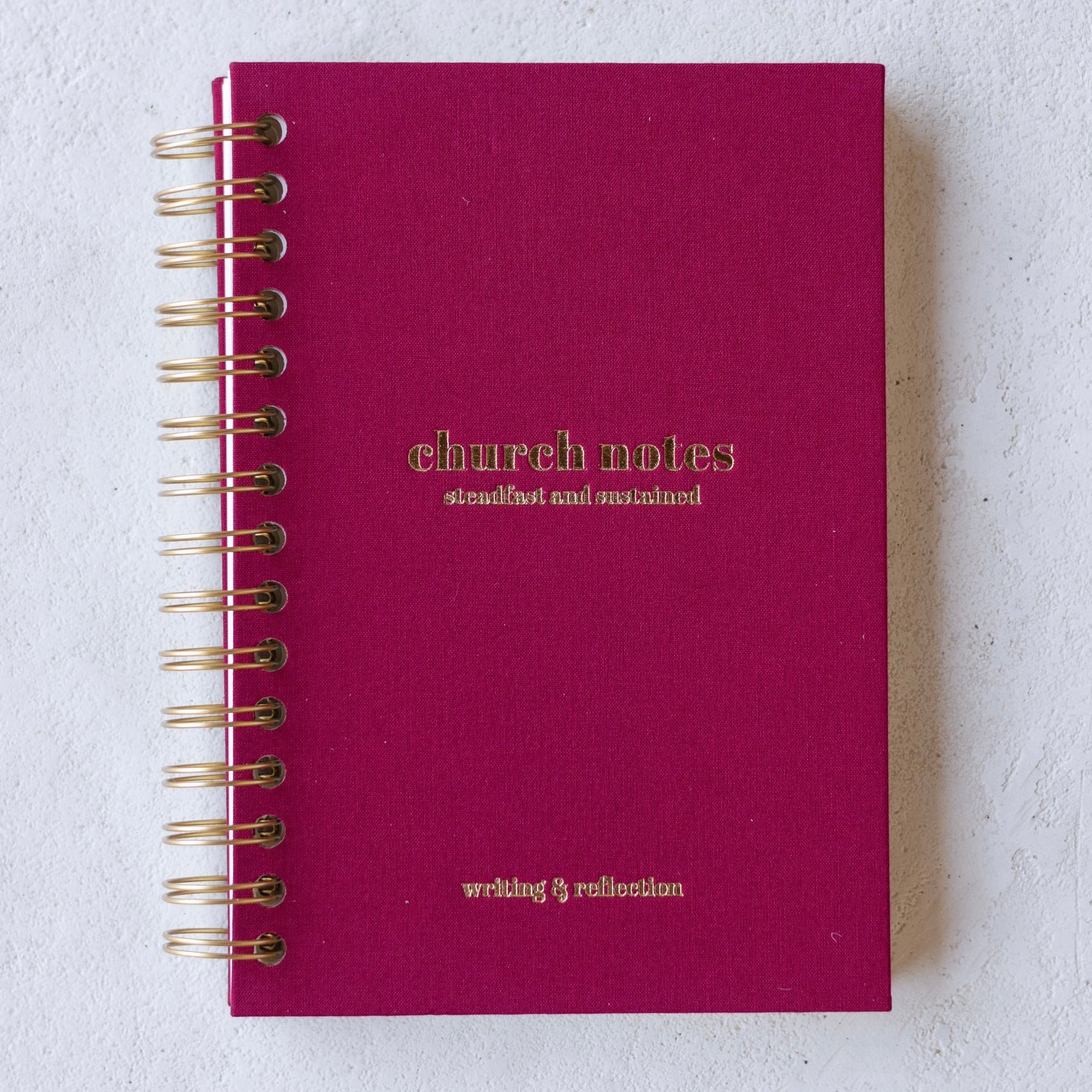 Church Notes Journal Spiral — lifestyle photo, journaling scene