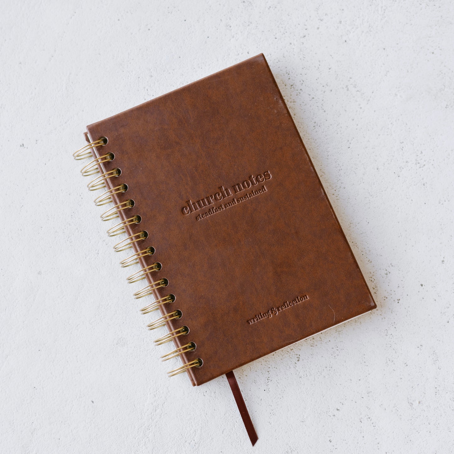 Church Notes Journal - EXTRA MARGIN SPACE Edition - Brown Faux Leather