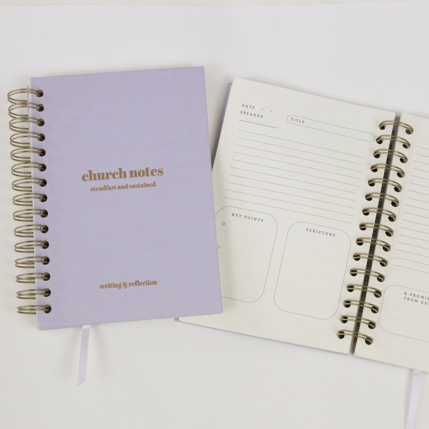 Church Notes Journal - Spiral Linen Purple