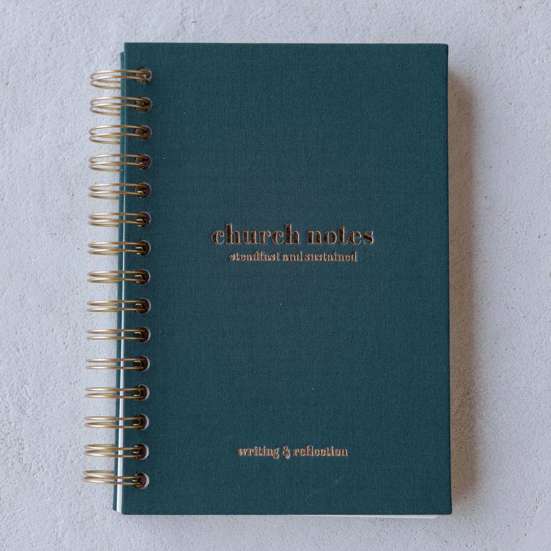 Church Notes Journal Spiral — styled product photo with props