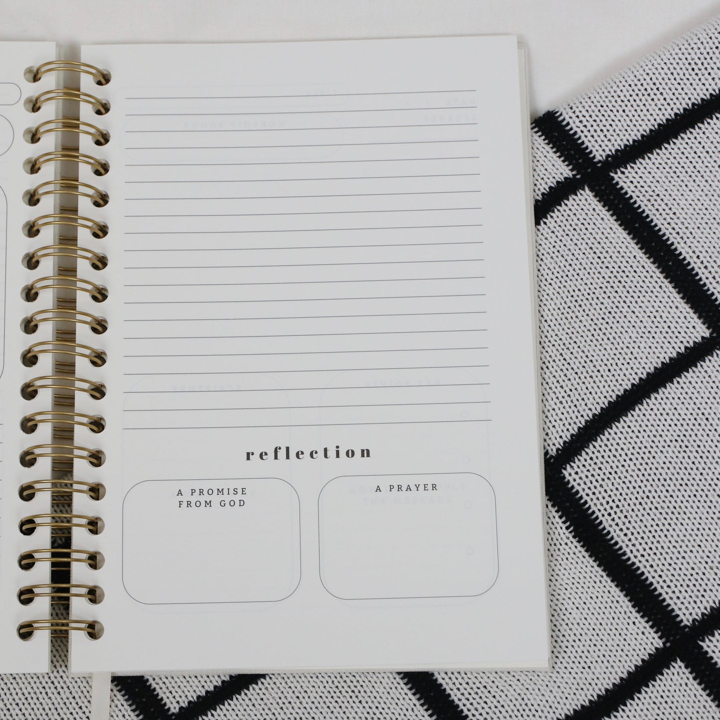 Church Notes Journal - Spiral Linen, Size Large (7 x 10")