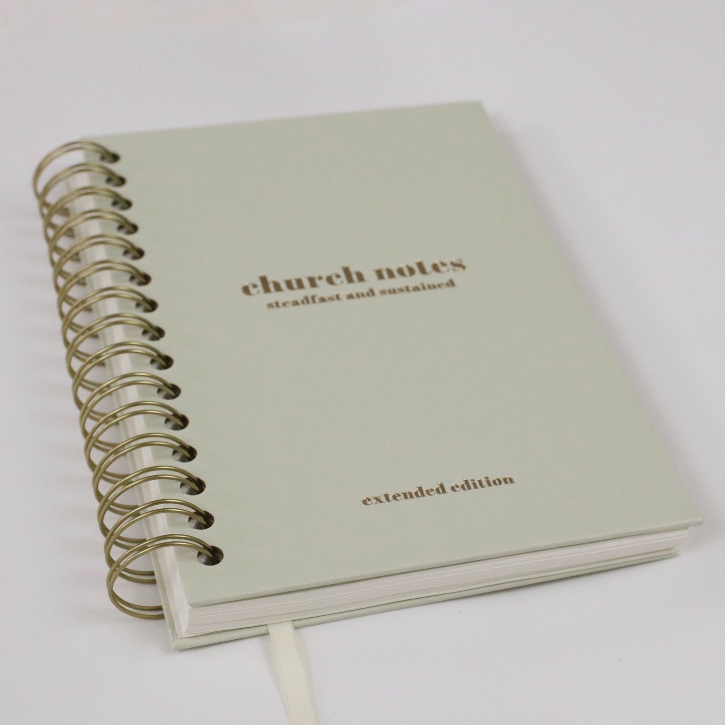 Church Notes Journal - Extended Edition - Spiral, Light Green Leatherette