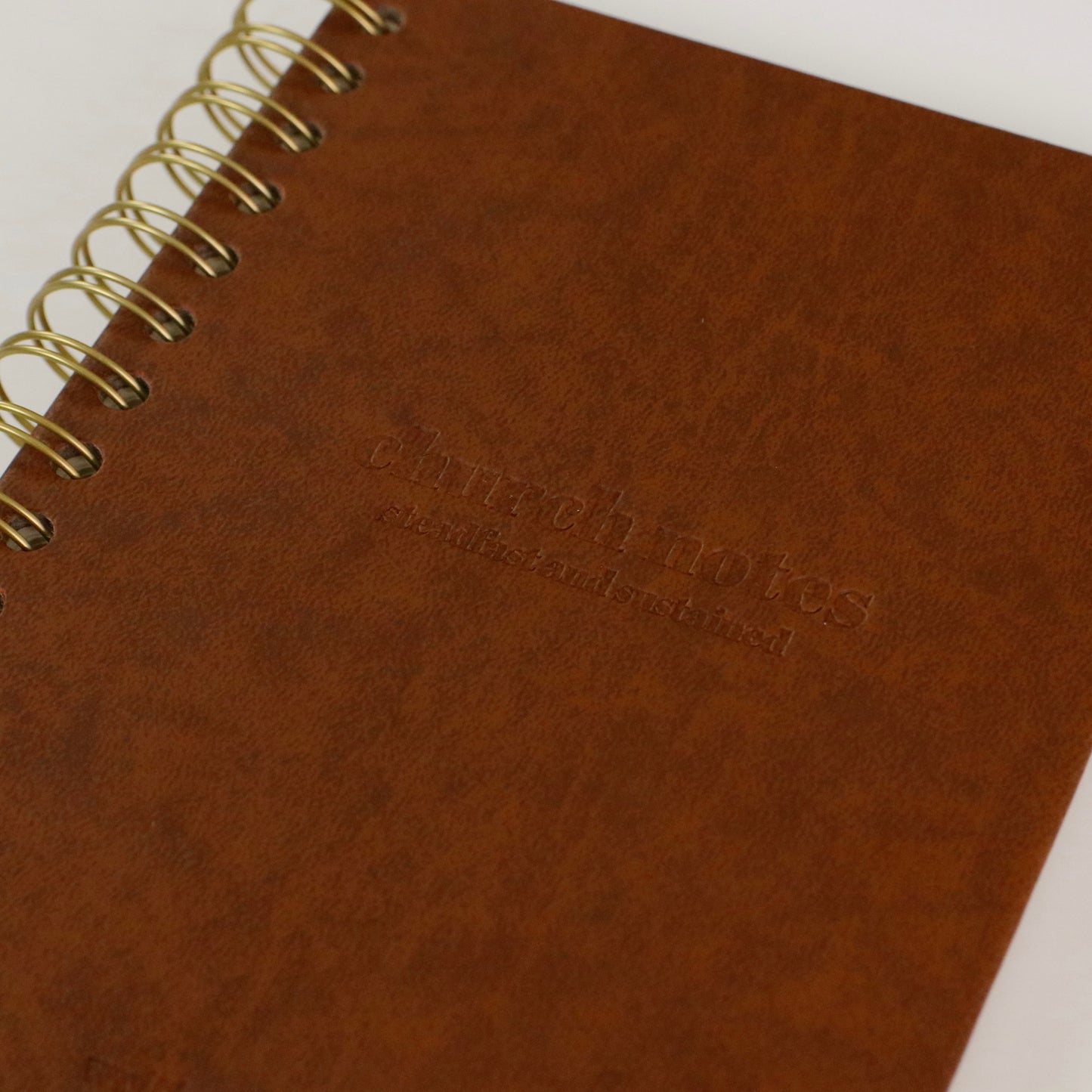 Church Notes Journal - EXTRA MARGIN SPACE Edition - Brown Faux Leather