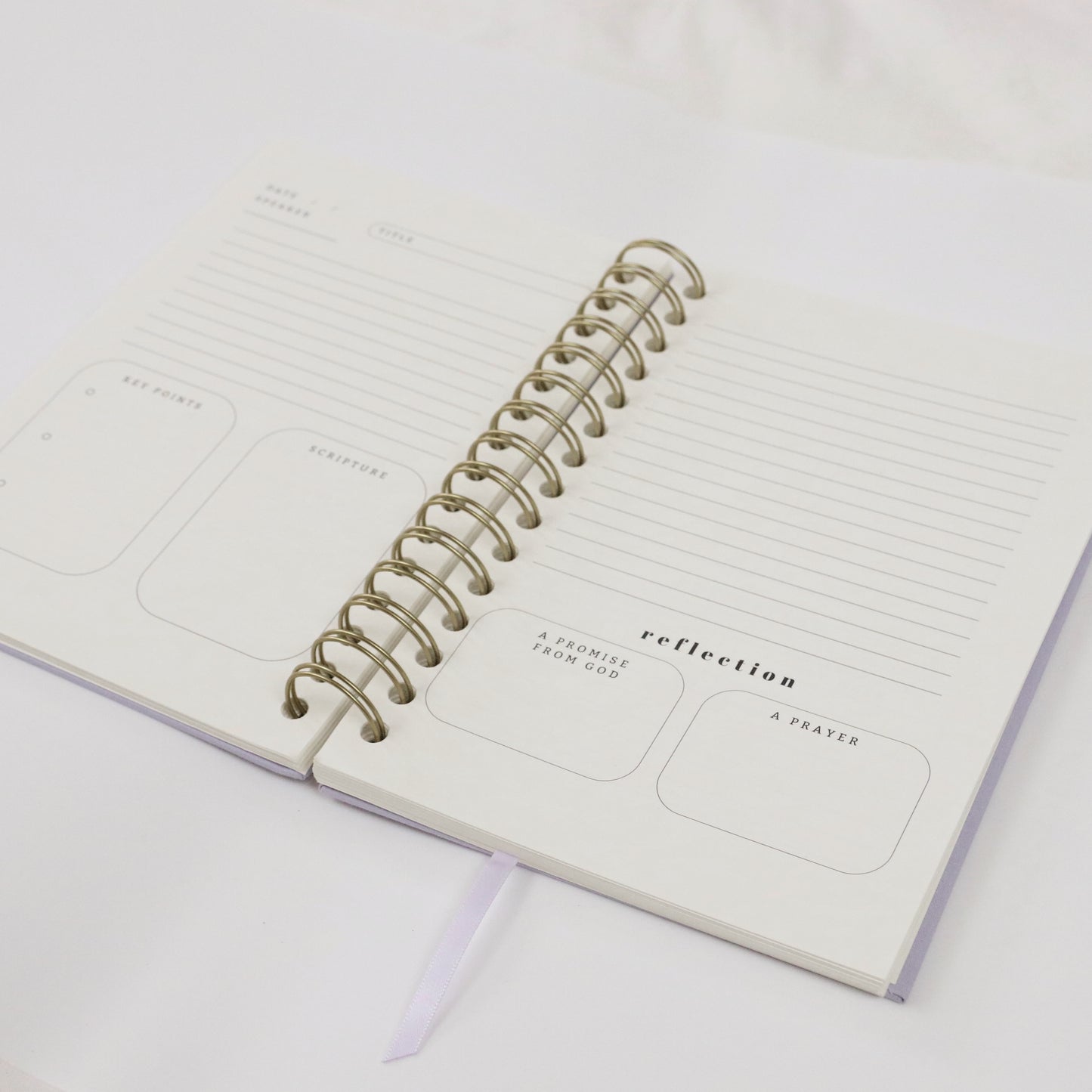 Church Notes Journal - Spiral Linen Purple