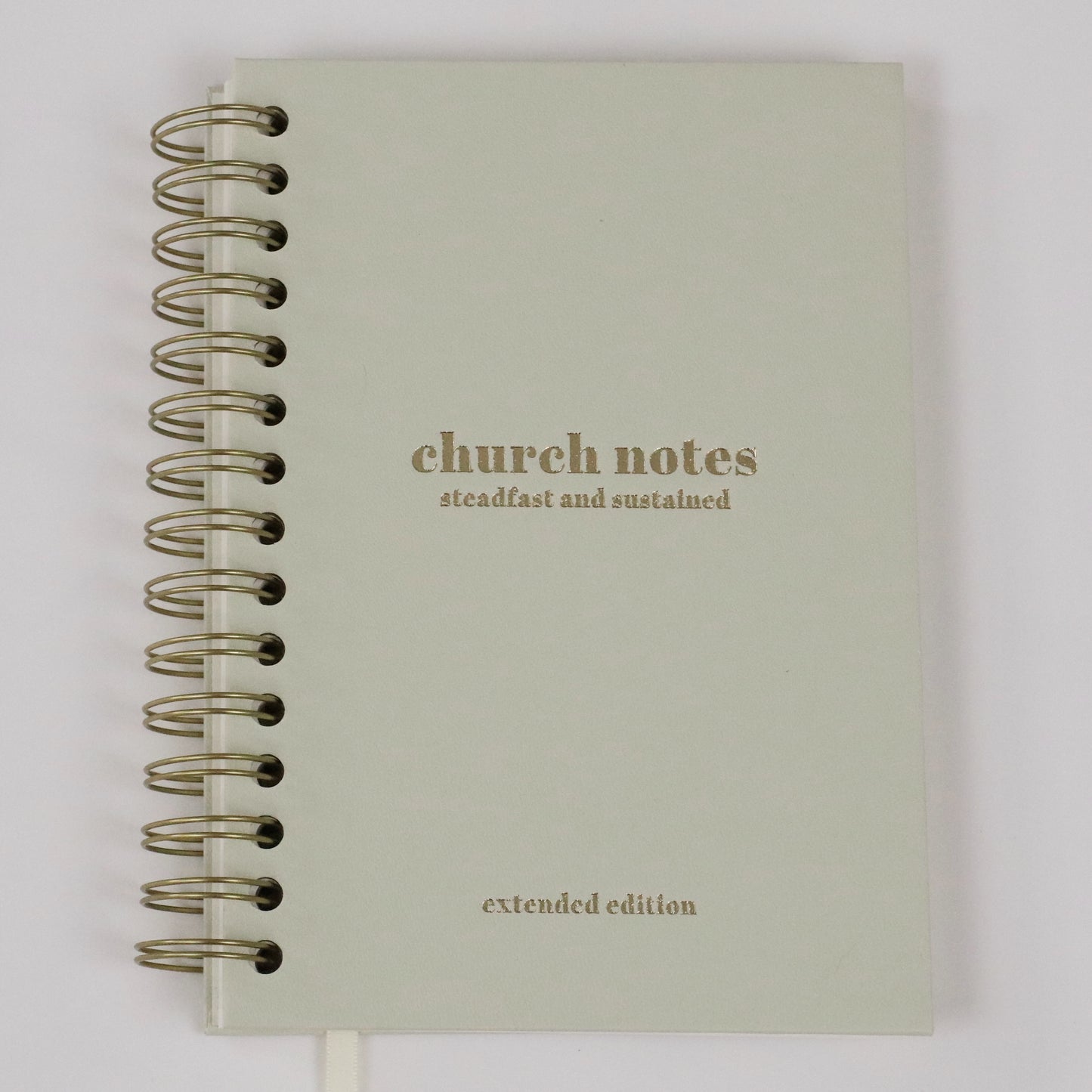 Church Notes Journal - Extended Edition - Spiral, Light Green Leatherette