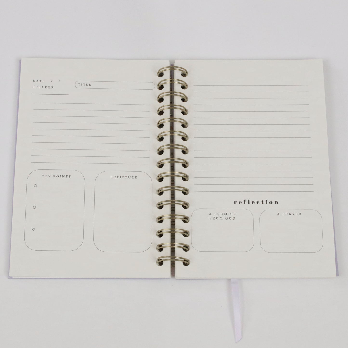 Church Notes Journal - Spiral Linen Purple