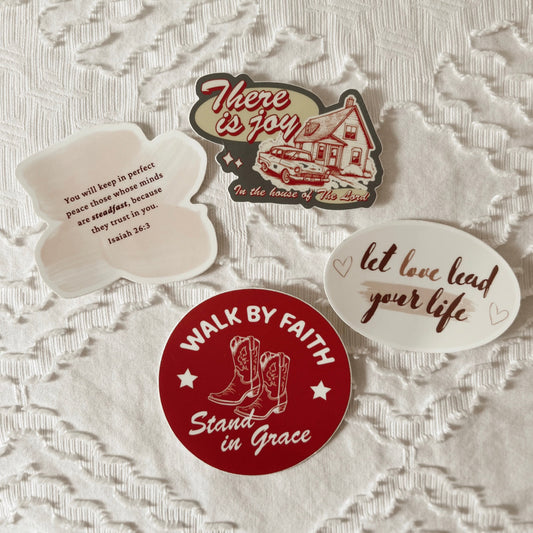 4 Christian Stickers Bundle - NEW Fall 2025