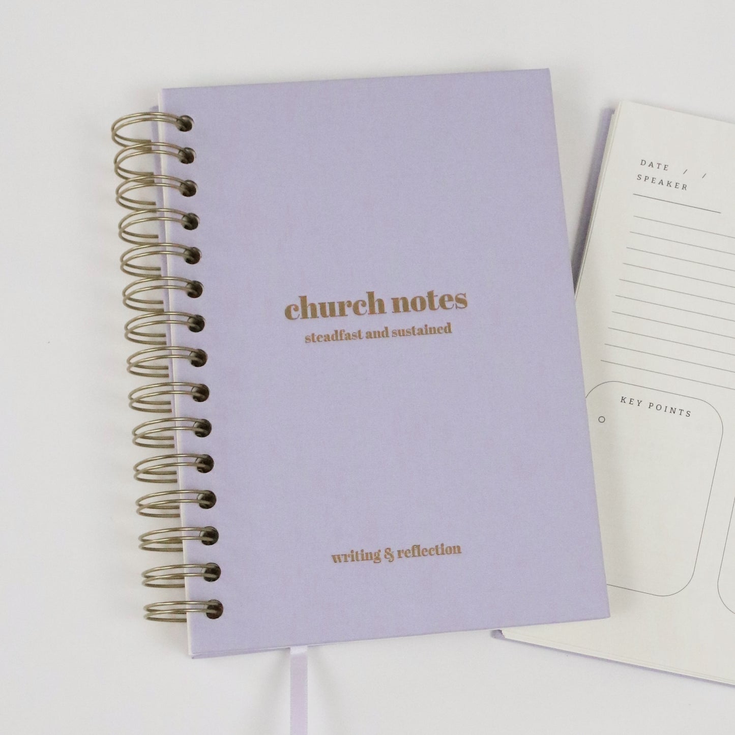 Church Notes Journal - Spiral Linen Purple