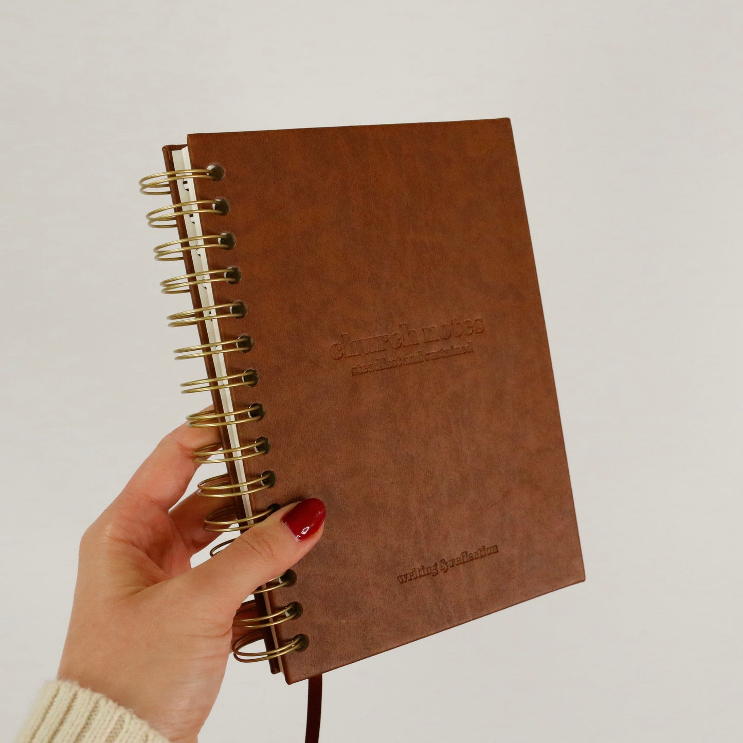 Church Notes Journal - EXTRA MARGIN SPACE Edition - Brown Faux Leather
