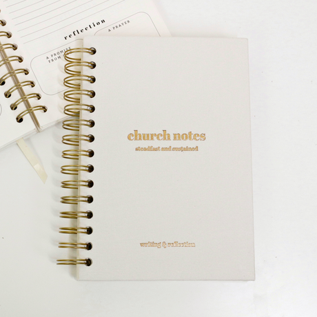 Church Notes Journal Spiral | Stay Focused & Grow in Faith Weekly - White / 6 x 8"