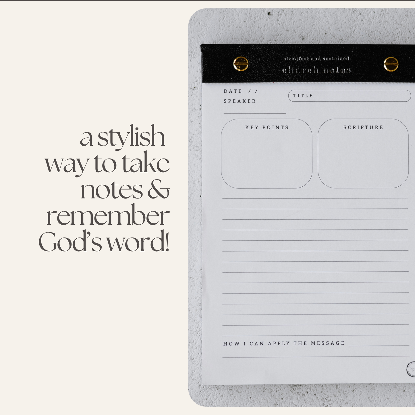 Church Notes Notepad infographic 7
