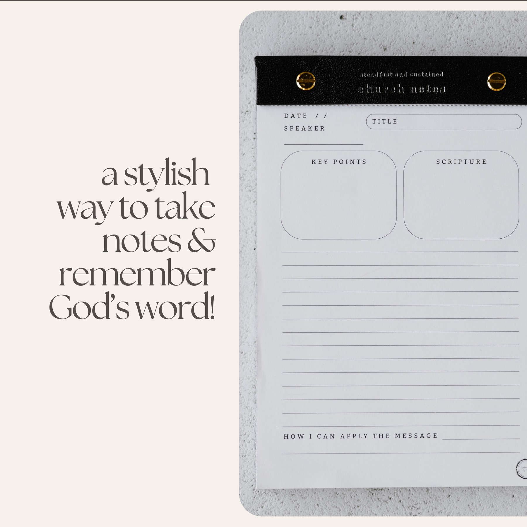 Church Notes Notepad infographic 7