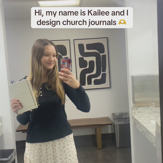 Storytime of how Steadfast and Sustained began by the founder Kailee Elise! She loved taking notes during church, and designed a minimalist, cute one that is formatted to organize notes.